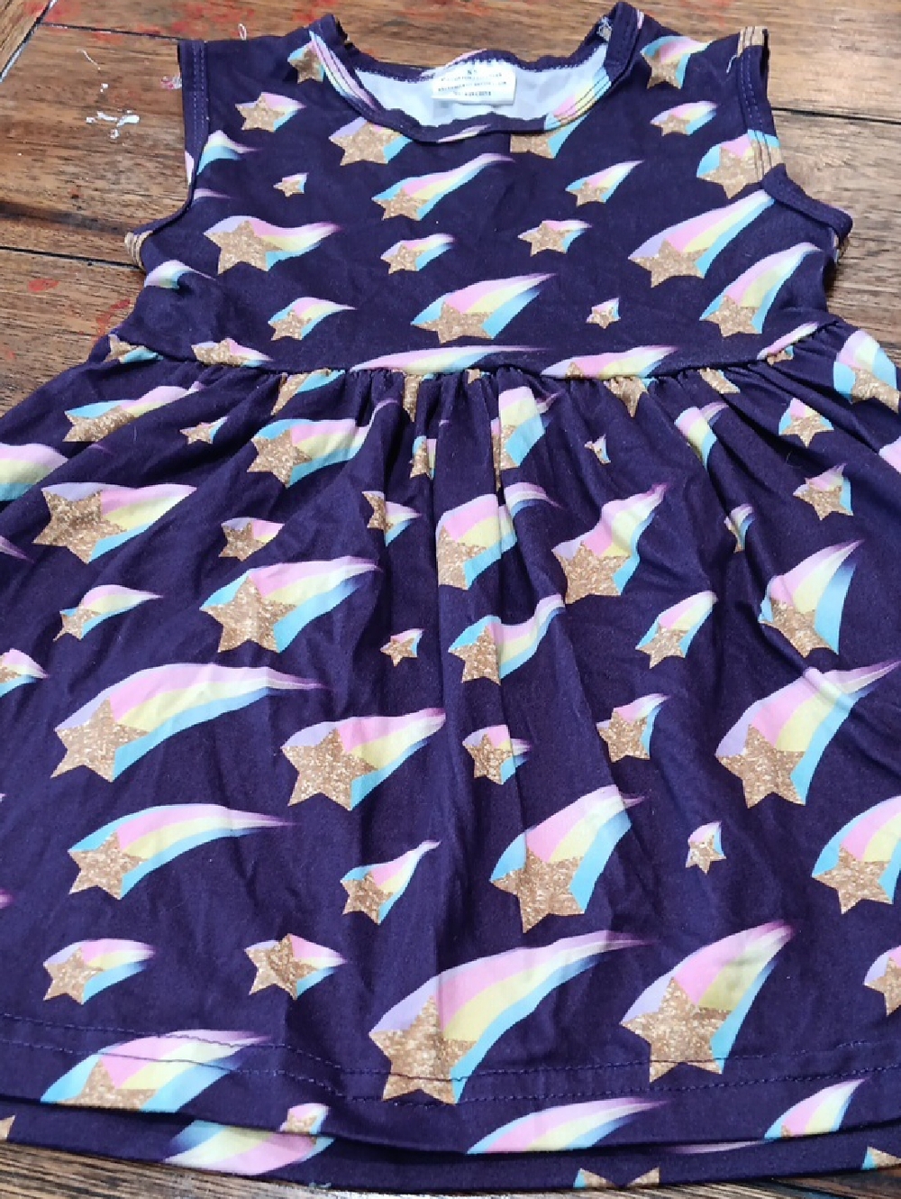Girls Purple Shooting Star Sundress